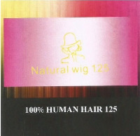 Natural wig 125 100% HUMAN HAIR 125