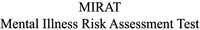 MIRAT Mental Illness Risk Assessment Test