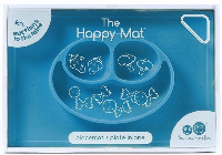 The Happy Mat Placemat + plate in one suctions to the table EZ PZ less mess. more fun BPA, PVC AND PHTHALATE FREE SILICONE