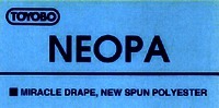 TOYOBO NEOPA MIRACLE DRAPE, NEW SPUN POLYESTER