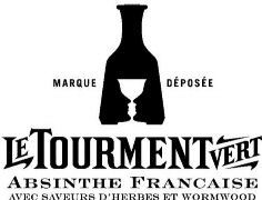 MARQUE DÉPOSÉE LE TOURMENT VERT ABSINTHE FRANCAISE AVEC SAVEURS D'HERBES ET WORMWOOD