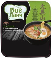 BIG LANCH DAGSHAN KUKHNYA BEZ GRANITS LAPSHA S KURINYM VKUSOM I OVOSHCHAMI PO KOREYSKI