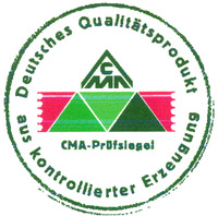 CMA-Prüfsiegel Deutsches Qualitätsprodukt aus kontrollierter Erzeugung.