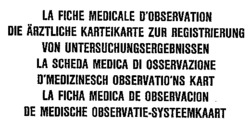 LA FICHE MEDICALE D'OBSERVATION