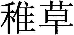 The transliteration of the Chinese characters is 