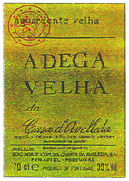 aguardente velha ADEGA VELHA da Casa d'Avelleda