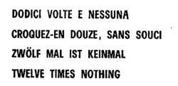 DODICI VOLTE E NESSUNA