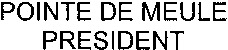 POINTE DE MEULE PRESIDENT