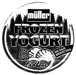 müller FROZEN YOGURT Erdbeer DER KALTE JOGHURT SPASS