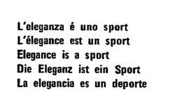 L'eleganza é uno sport