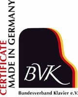 CERTIFICATE MADE IN GERMANY BVK Bundesverband Klavier e.V.