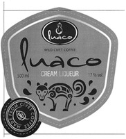 luaco WILD CIVET COFFEE luaco 500 ml CREAM LIQUEUR 17% vol., MADE FROM CIVET COFFEE