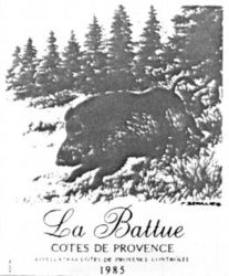 La Battue COTES DE PROVENCE APPELLATION CÔTES DE PROVENCE CONTRÔLÉE 1985