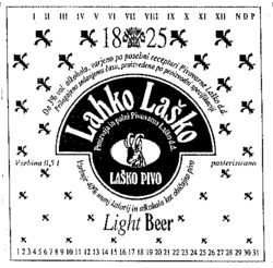 1825 Lahko Lasko Proizvaja polni Pivovarna Lasko d.d. LASKO PIVO Licht Beer