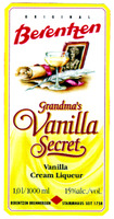 ORIGINAL Berentzen Grandma's Vanilla Secret Vanilla Cream Liqueur
