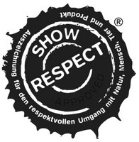 SHOW RESPECT APPROVED Auszeichnung für den respektvollen Umgang mit Natur, Mensch, Tier und Produkt