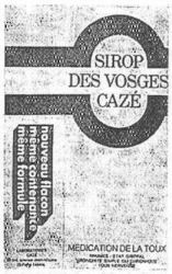 SIROP DES VOSGES CAZÉ