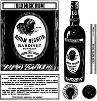 OLD NICK RUM RHUM NEGRITA BARDINET