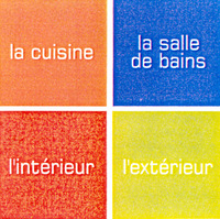 la cuisine la salle de bains l'intérieur l'extérieur