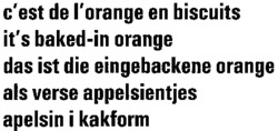 c'est de l'orange en biscuits it's baked-in orange das ist die eingebackene orange