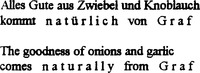 Alles Gute aus Zwiebel und Knoblauch kommt natürlich von Graf The goodness of onions and garlic