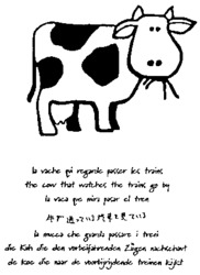 la vache qui regarde passer les trains ...