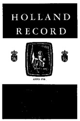 HOLLAND RECORD ANNO 1702