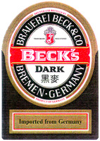 BRAUEREI BECK & CO BECK'S DARK BREMEN-GERMANY
