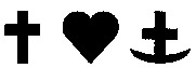  The symbols: Kreuz, Herz and Anker. 