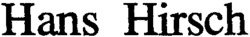 Hans Hirsch