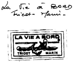 LA VIE A BORD TRICOT MARIN