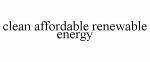 clean affordable renewable energy