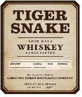 TIGER SNAKE SOUR MASH WHISKEY HANDCRAFTED DISTILLED & BOTTLED BY GREAT SOUTHERN DISTILLING COMPANY PRODUCT OF AUSTRALIA