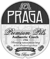 P PRAGA Premium Pils Authentic Czech 1784 IMPORTED Beer