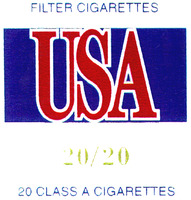 FILTER CIGARETTES USA 20 CLASS A CIGARETTES