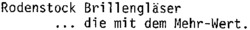 Rodenstock Brillengläser ... die mit dem Mehr-Wert.