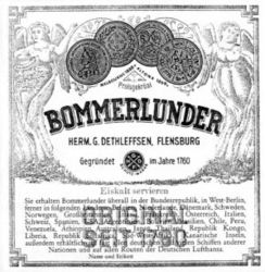 BOMMERLUNDER HERM. G. DETHLEFFSEN, FLENSBURG ORIGINAL SEIT 1760