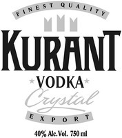 KURANT Crystal VODKA FINEST QUALITY EXPORT