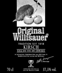 Original Willisauer TRADITION SEIT 1918 KIRSCH EAU-DE-VIE DE CERISES