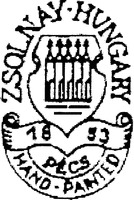 ZSOLNAY - HUNGARY 1853 PÉCS