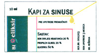 BIO eliksir KAPI ZA SINUSE