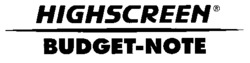 HIGHSCREEN BUDGET-NOTE