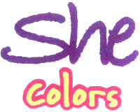 She colors