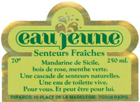 eau jeune Senteurs Fraîches