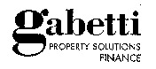 gabetti PROPERTY SOLUTIONS FINANCE PROPERTY SOLUTIONS FINANCE