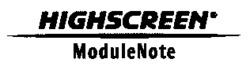 HIGHSCREEN ModuleNote