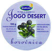DUKAT MLJEKARA ZAGREB d.d. borovnica JOGO DESERT