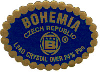 BOHEMIA CZECH REPUBLIC B LEAD CRYSTAL OVER 24% Pbo