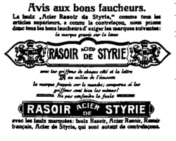 RASOIR ACIER DE STYRIE
