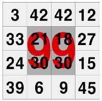 3 42 12 33 21 18 27 24 30 15 39 6 9 45 99